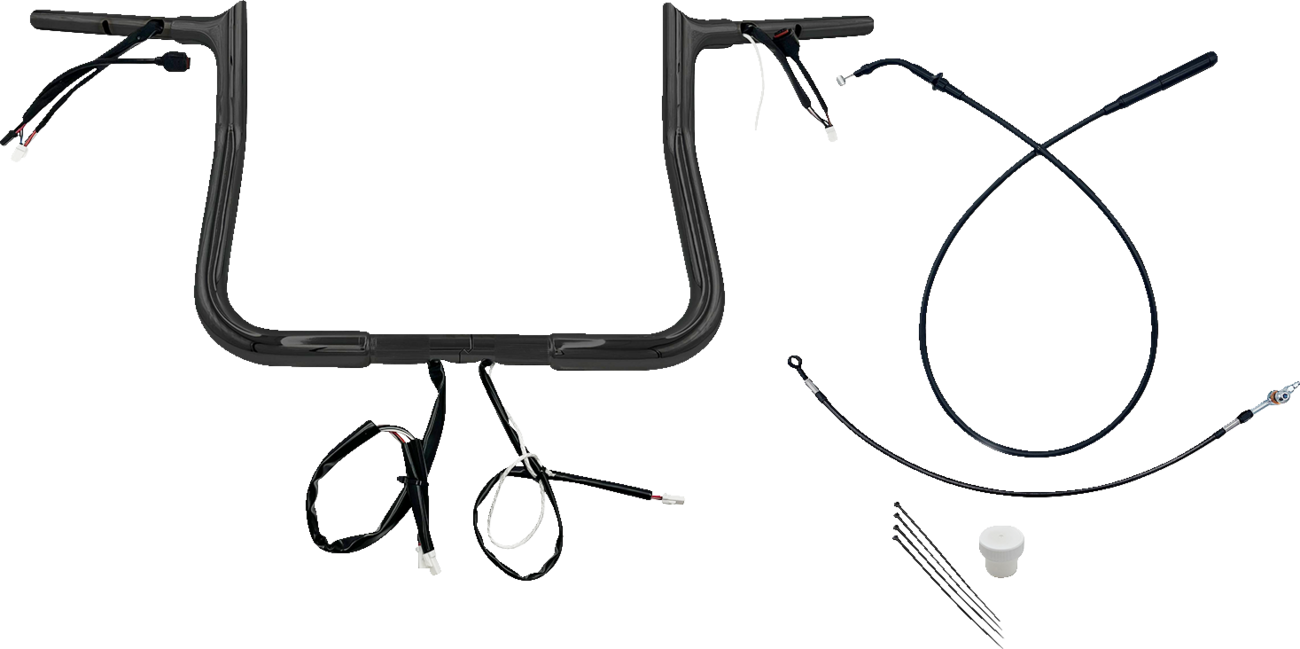 FAT BAGGERS INC. 1-1/4" EZ Install Pointed Top Handlebar - 11" - Black 949011-B