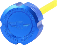 FIGURATI DESIGNS Performance Magnetic Oil Dipstick - Knurled - Blue - M8 Touring/Trike FDP01-M8KN-B