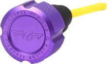 FIGURATI DESIGNS Performance Magnetic Oil Dipstick - Knurled - Purple - '07-'16 Touring/Trike FDP01-TCKN-P