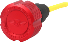 FIGURATI DESIGNS Performance Magnetic Oil Dipstick - Knurled - Red - '07-'16 Touring/Trike FDP01-TCKN-R