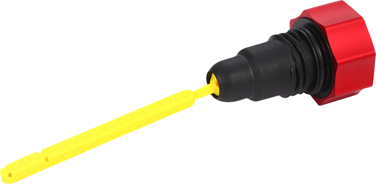 FIGURATI DESIGNS Performance Magnetic Oil Dipstick - Curved - Red - '07-'16 Touring/Trike FDP01-TCSM-R