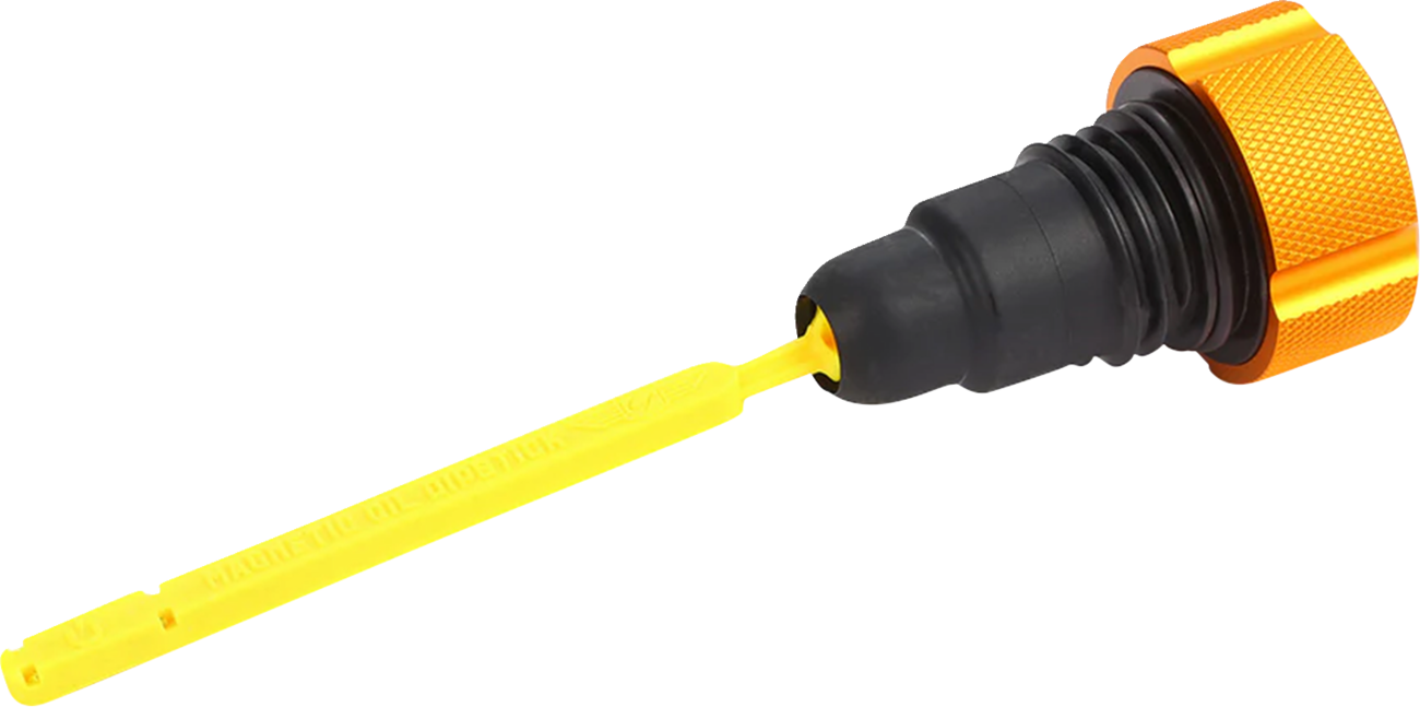 FIGURATI DESIGNS Performance Magnetic Oil Dipstick - Knurled - Gold - '07-'16 Touring/Trike FDP01-TCKN-G