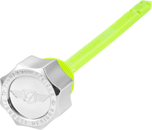 FIGURATI DESIGNS Magnetic Oil Dipstick - Curved - Silver - Indian FD01-MAGDSPP-SM-SS