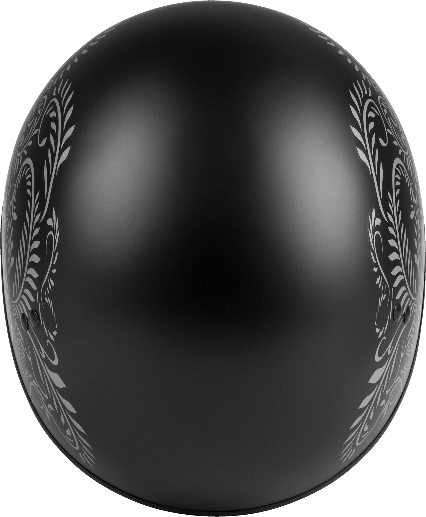 Hh 65 Half Helmet Rose Naked Matte Black/Silver Lg