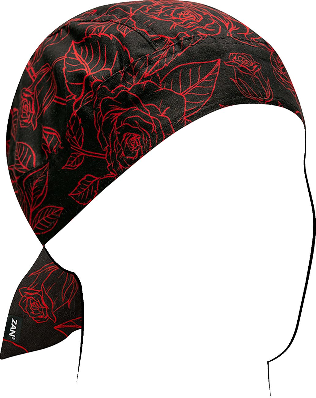 ZAN HEADGEAR Flydanna® Head Wrap - Red and Black Roses Z206