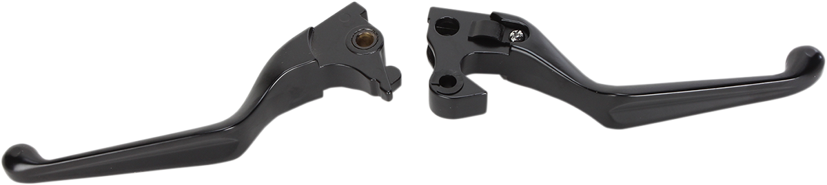 DRAG SPECIALTIES Wide Blade Lever Set - Black H07-0592MB