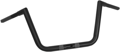 LA CHOPPERS 1-1/4" Hefty Twin Peaks Handlebar - 10" - Flat Black LA-7312-61M