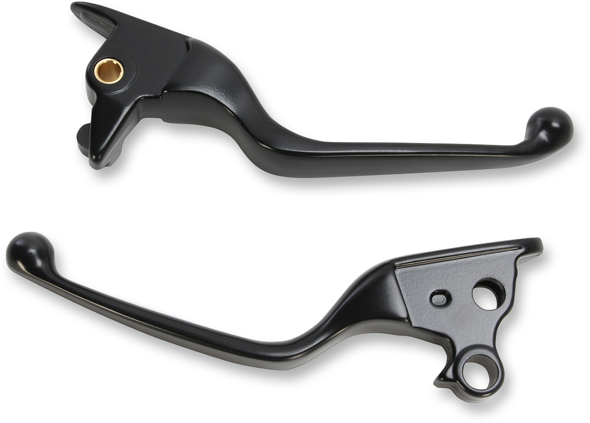 DRAG SPECIALTIES Wide Blade Lever Set - Black H07-0593MB