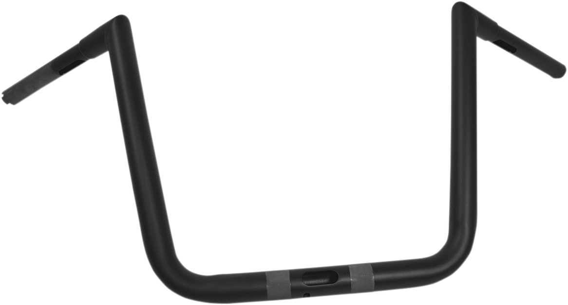 LA CHOPPERS 1-1/4" Hefty Twin Peaks Handlebar - 13" - Flat Black LA-7312-63M