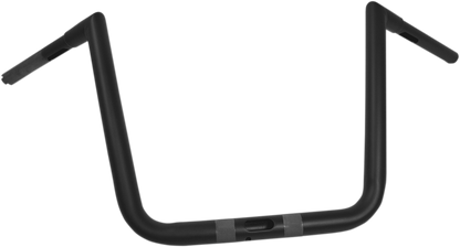 LA CHOPPERS 1-1/4" Hefty Twin Peaks Handlebar - 13" - Flat Black LA-7312-63M