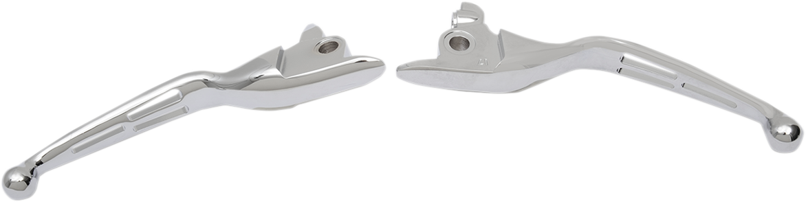 DRAG SPECIALTIES Slotted Wide Blade Lever Set - Chrome H07-0605