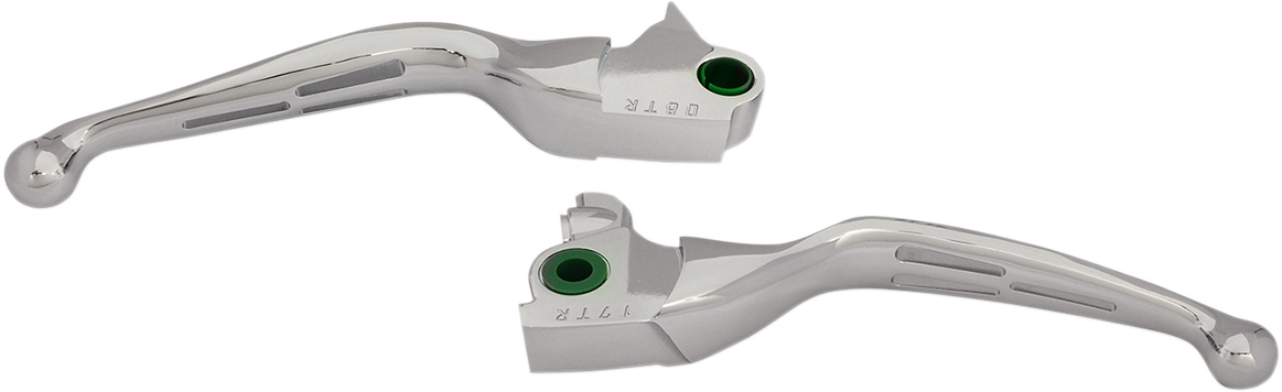 DRAG SPECIALTIES Slotted Wide Blade Lever Set - Chrome H07-0604