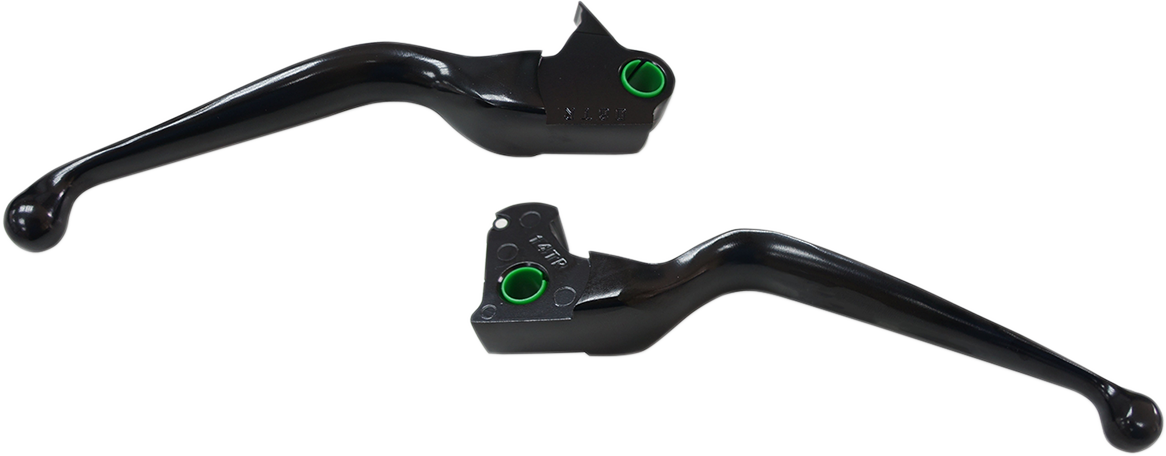 DRAG SPECIALTIES Wide Blade Lever Set - Black H07-0596MB