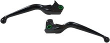 DRAG SPECIALTIES Wide Blade Lever Set - Black H07-0596MB