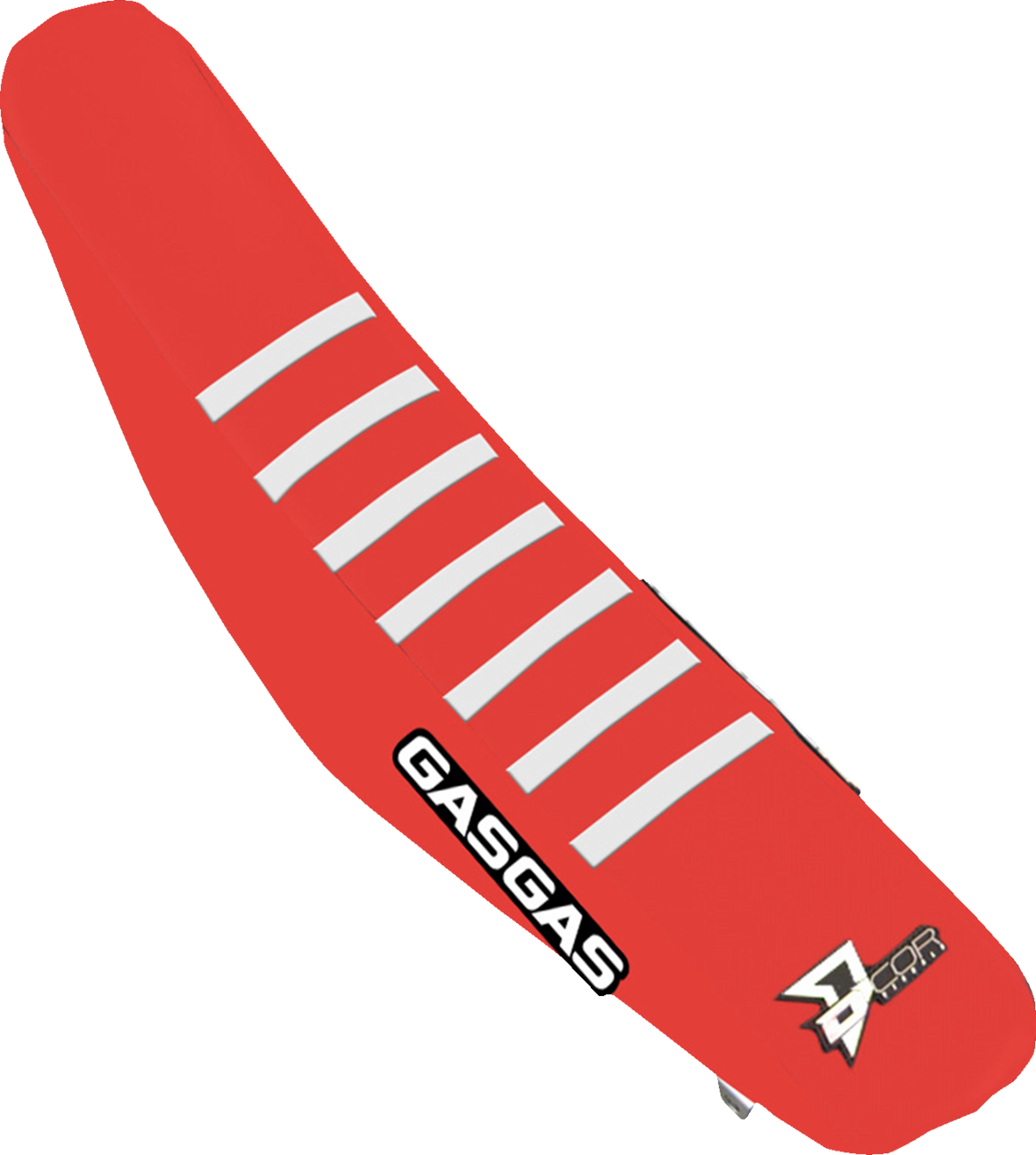 D'COR VISUALS Seat Cover - Red/White Ribs - Gas Gas MC '23-'26 30-65-101