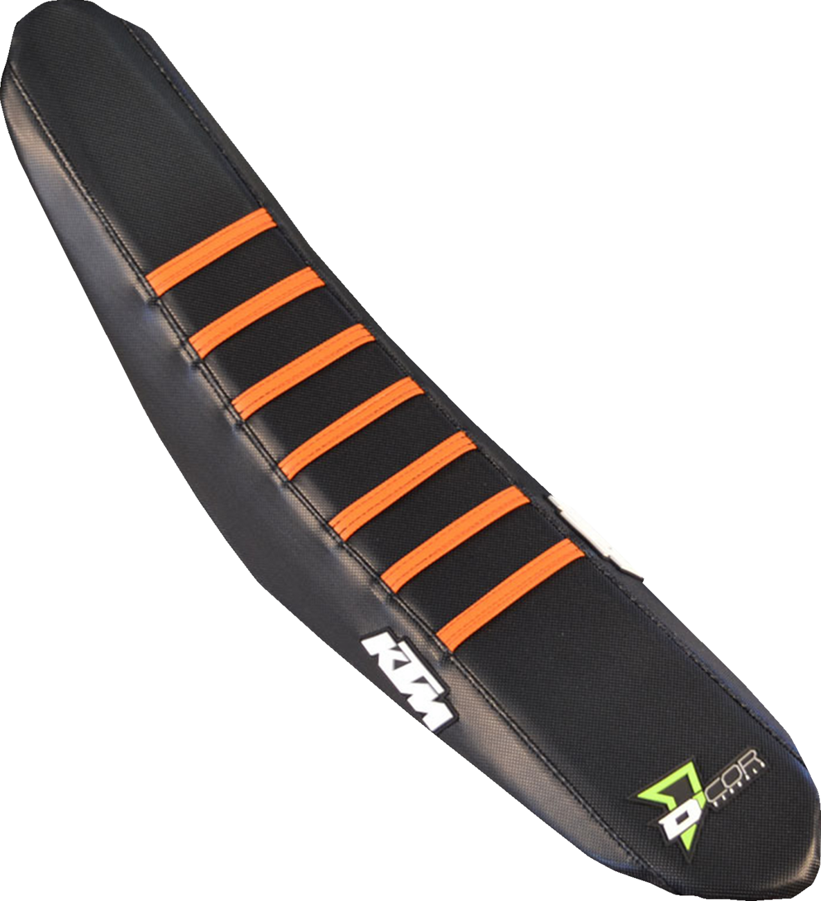 D'COR VISUALS Seat Cover - Black/Orange Ribs - KTM SX '25-'26 30-30-103
