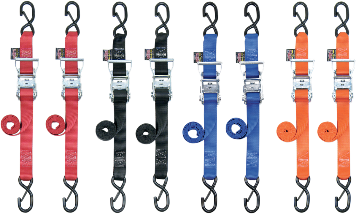 POWERTYE MFG. Ratchet Tie-Downs - 1-1/2" x 6-1/2' - Blue 30573-S