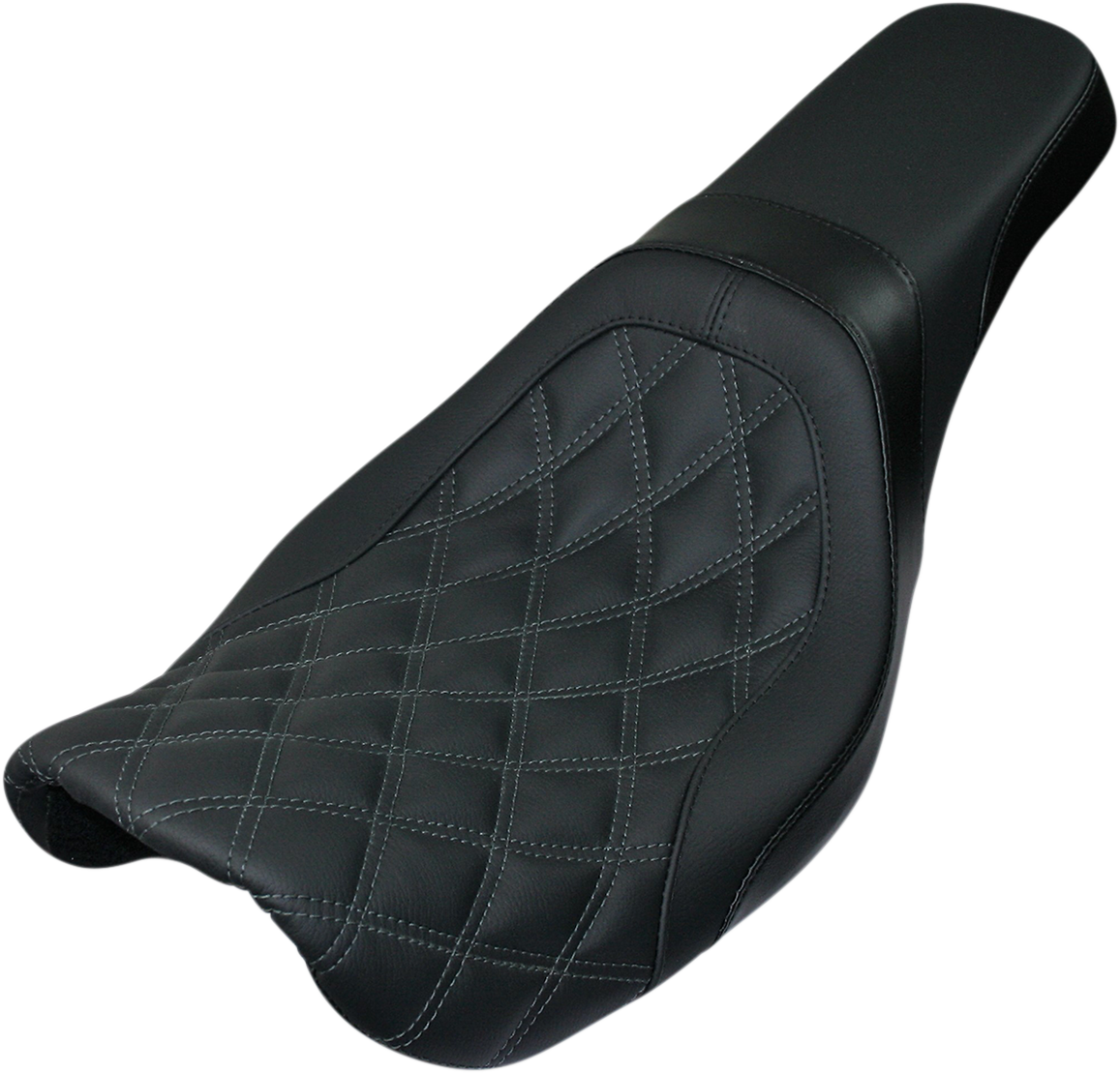DANNY GRAY Weekday™ 2-Up Seat - Double Diamond - Charcoal Stitch - FXD '06-'17 22-608DIA