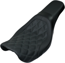 DANNY GRAY Weekday™ 2-Up Seat - Double Diamond - Charcoal Stitch - FXD '06-'17 22-608DIA
