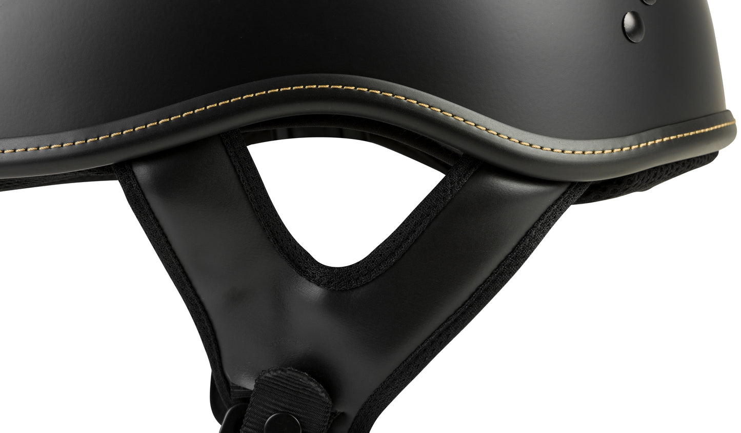 .357 Solid Half Helmet Matte Black Sm