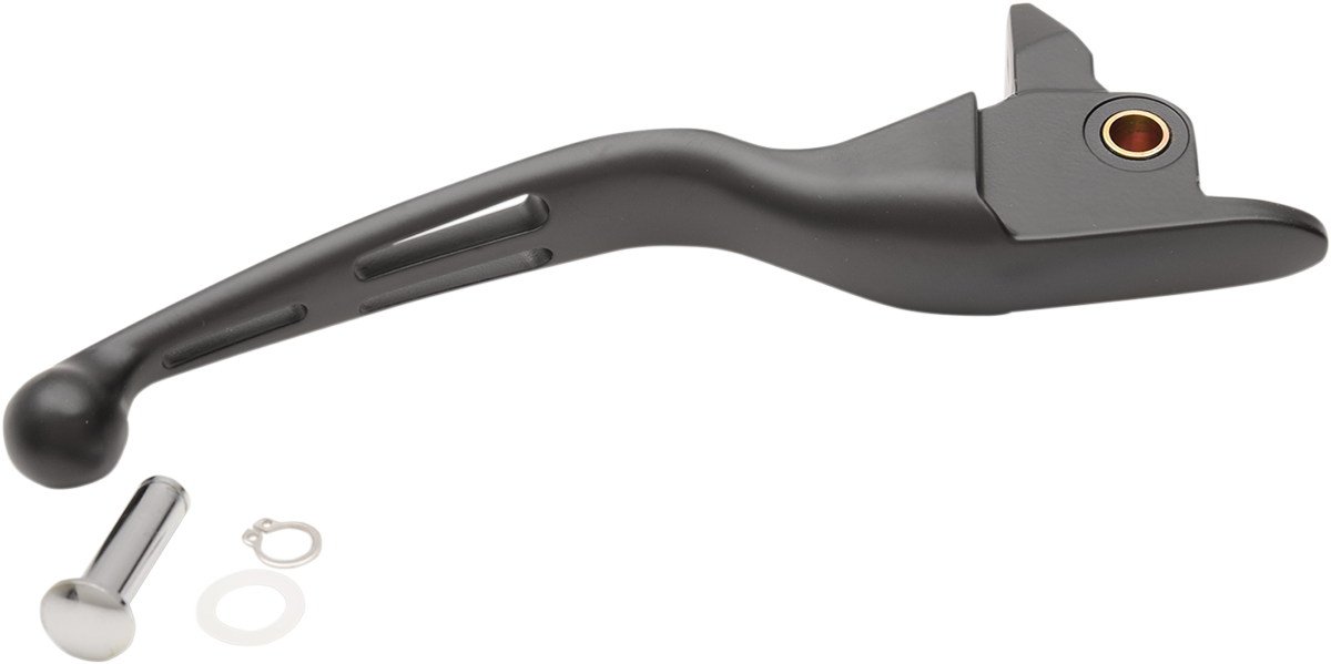 DRAG SPECIALTIES Slotted Wide Blade Replacement Brake Lever - Black H07-0601MB-B