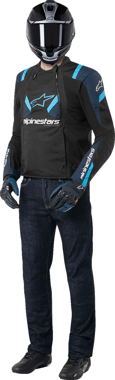 ALPINESTARS T-Stunt Air Jacket - Black/Dark Blue/Blithe Blue - Large 3301825-1386-L