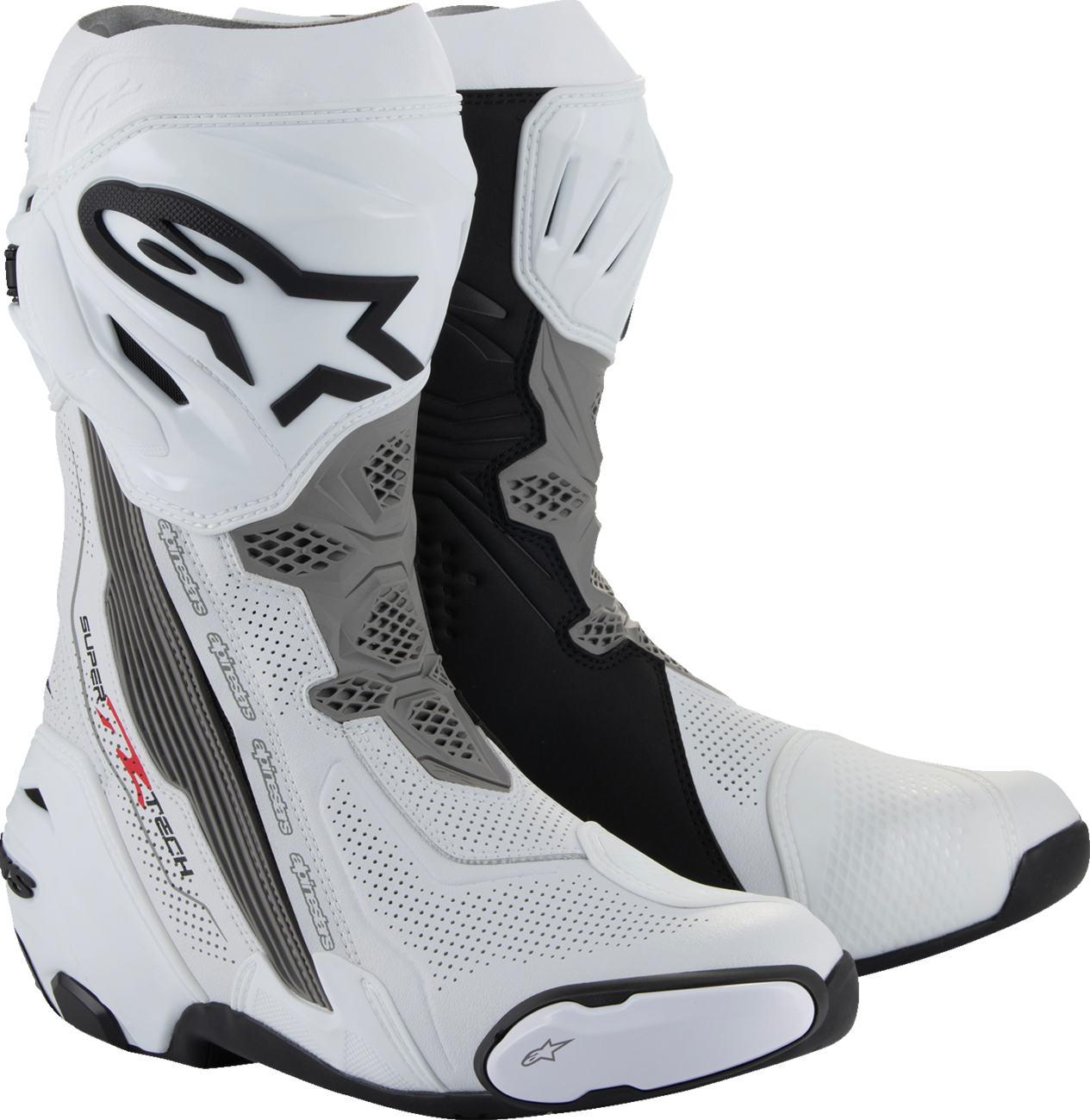 ALPINESTARS Supertech R Vented Boots - White/Gray/Black - US 6 / EU 39 2220121-2024-39