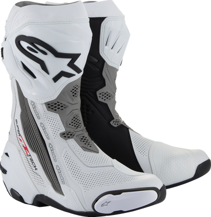 ALPINESTARS Supertech R Vented Boots - White/Gray/Black - US 6.5 / EU 40 2220121-2024-40