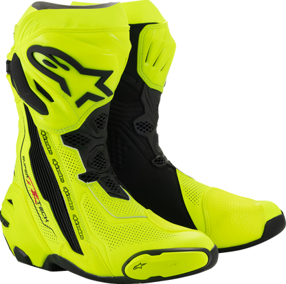ALPINESTARS Supertech R Vented Boots - Fluorescent Yellow/Black - US 7.5 / EU 41 2220121-551-41