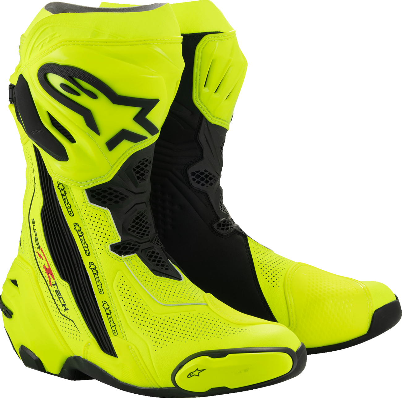 ALPINESTARS Supertech R Vented Boots - Fluorescent Yellow/Black - US 12 / EU 47 2220121-551-47