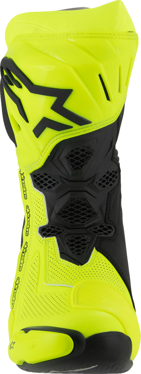 ALPINESTARS Supertech R Vented Boots - Fluorescent Yellow/Black - US 10.5 / EU 45 2220121-551-45