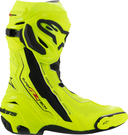 ALPINESTARS Supertech R Vented Boots - Fluorescent Yellow/Black - US 11.5 / EU 46 2220121-551-46