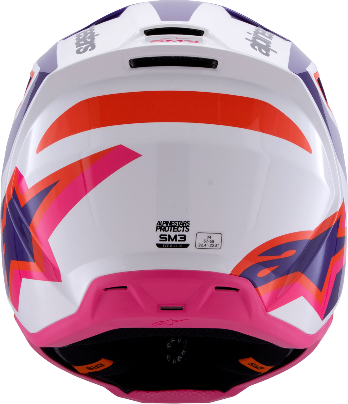 ALPINESTARS SM3 Helmet - Heat - Gloss White/Purple/Pink - 2XL 8301026-2052-XXL