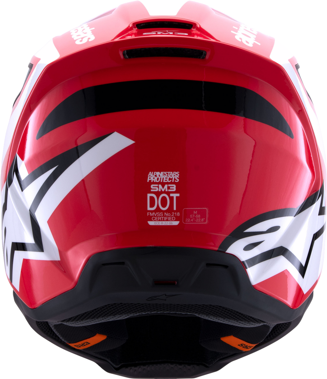 ALPINESTARS SM3 Helmet - Heat - Gloss Red/White/Black - Medium 8301026-3126-M