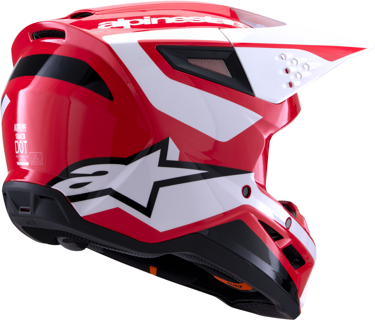 ALPINESTARS SM3 Helmet - Heat - Gloss Red/White/Black - XS 8301026-3126-XS