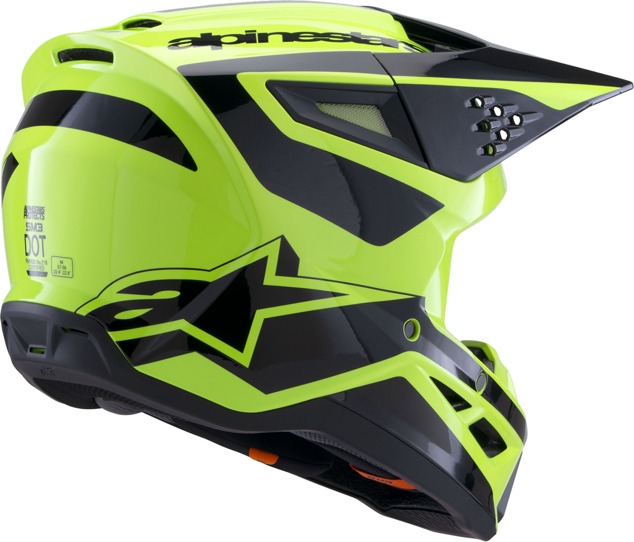 ALPINESTARS SM3 Helmet - Heat - Gloss Yellow Fluo/Black - XS 8301026-5011-XS