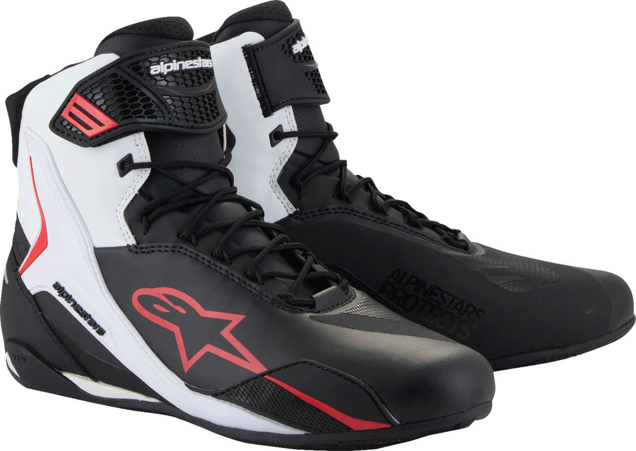 ALPINESTARS Faster-4 Shoes - Black/White/Red - US 7 2510425-123-7