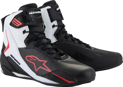 ALPINESTARS Faster-4 Shoes - Black/White/Red - US 10 2510425-123-10