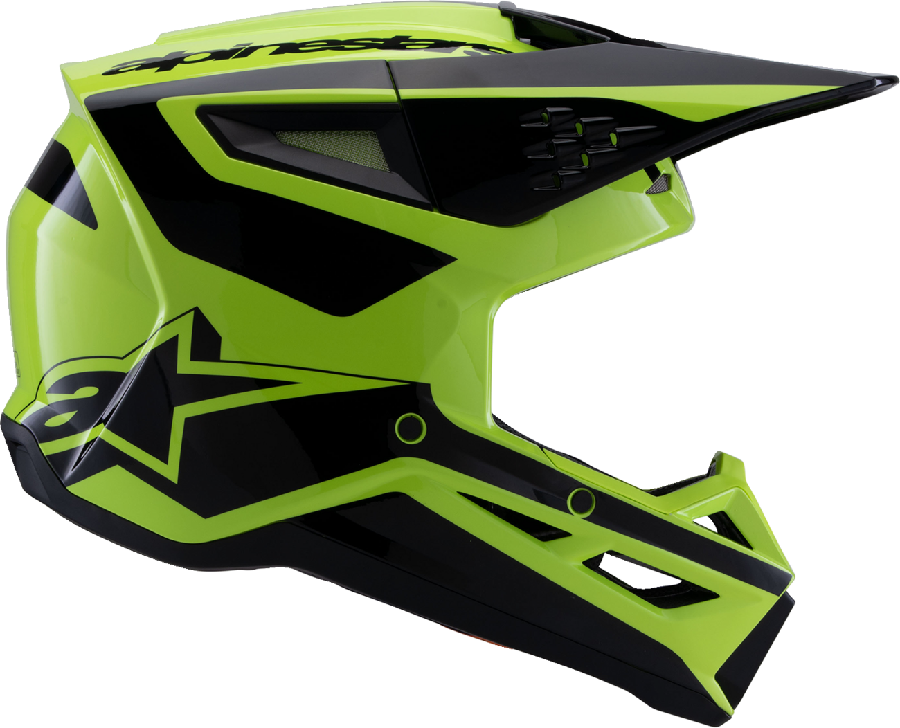 ALPINESTARS SM3 Helmet - Heat - Gloss Yellow Fluo/Black - Medium 8301026-5011-M