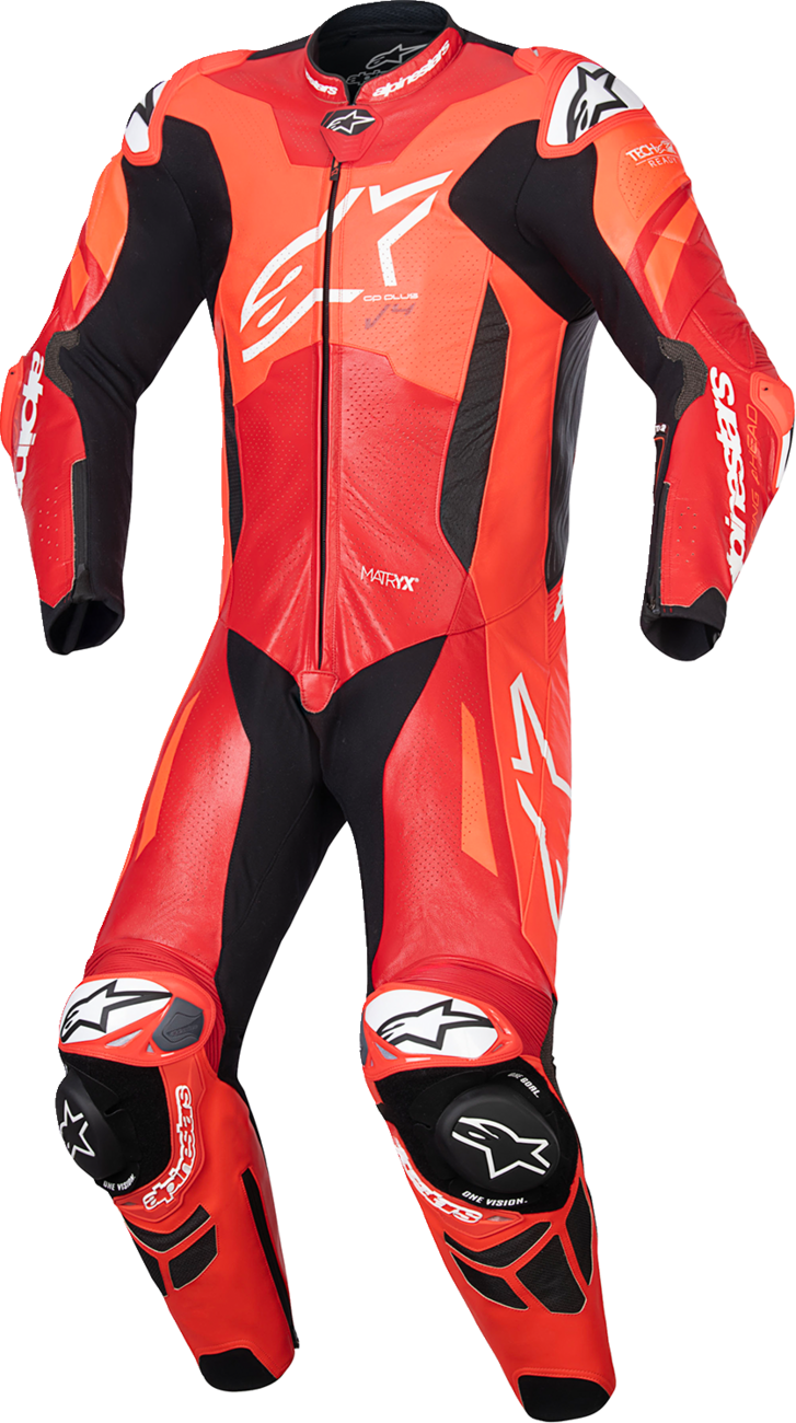 ALPINESTARS GP Plus v4 Sprint 1-Piece Leather Suit - Red Fluo/Mid Red/White - US 50 / EU 60 3150225-3087-60