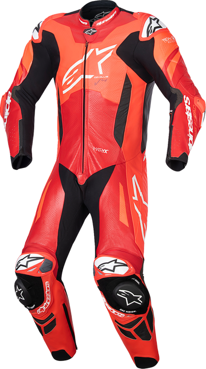 ALPINESTARS GP Plus v4 Sprint 1-Piece Leather Suit - Red Fluo/Mid Red/White - US 50 / EU 60 3150225-3087-60