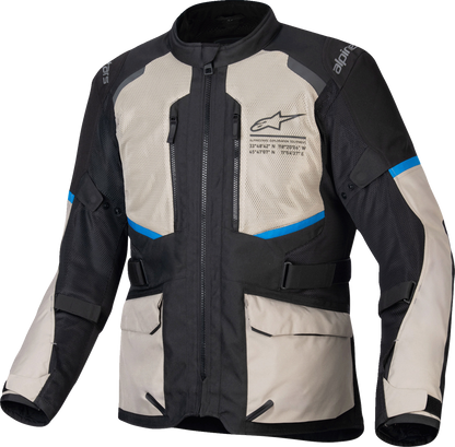 ALPINESTARS Andes Air Drystar® Jacket - Black/Laurel Gray/Bright Blue - 3XL 3207924-1479-3XL
