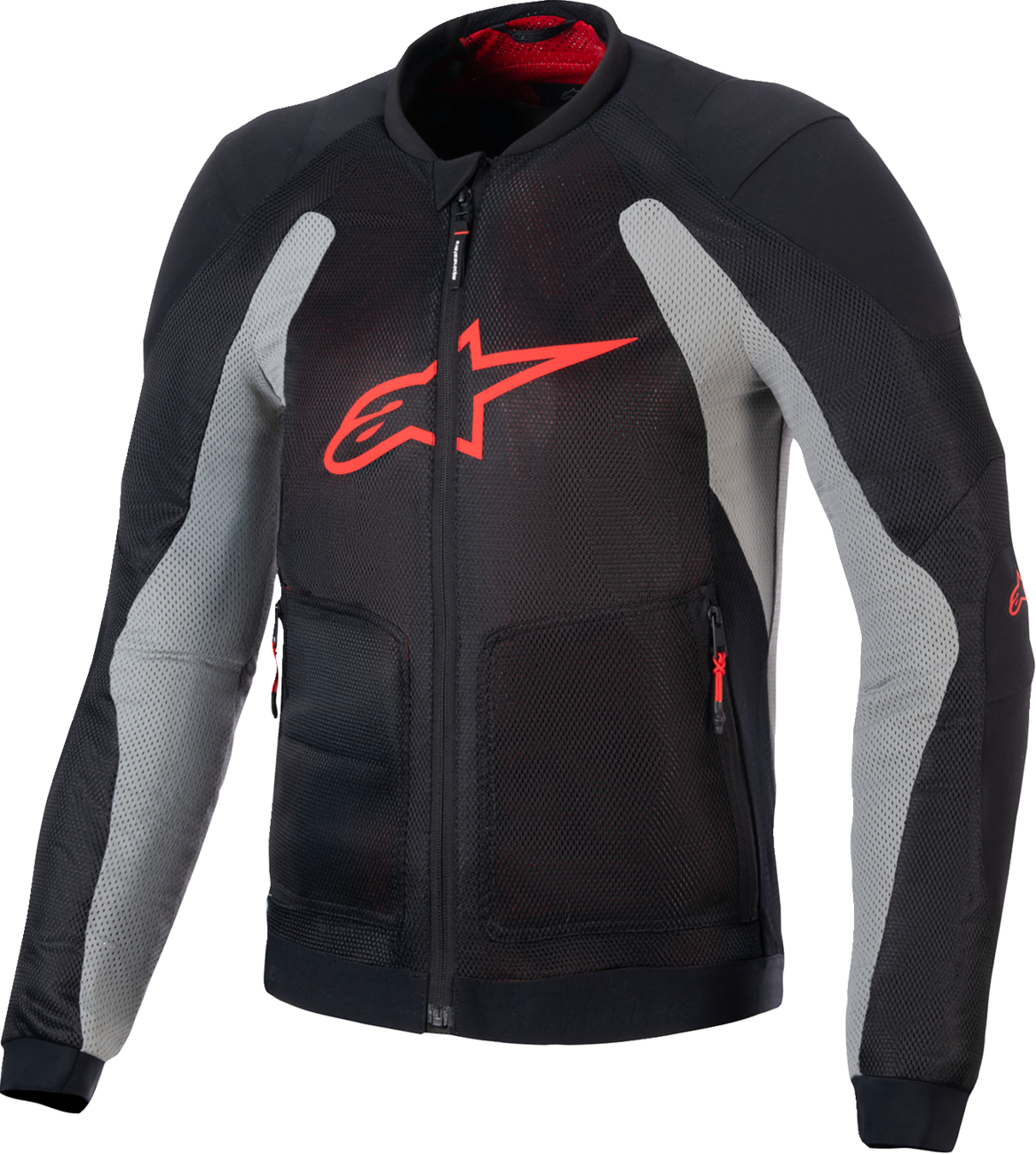 ALPINESTARS Troop-Air Jacket - Black/Ash Gray/Bright Red - 4XL 3301225-1087-4XL