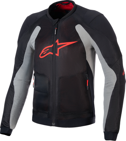 ALPINESTARS Troop-Air Jacket - Black/Ash Gray/Bright Red - 4XL 3301225-1087-4XL