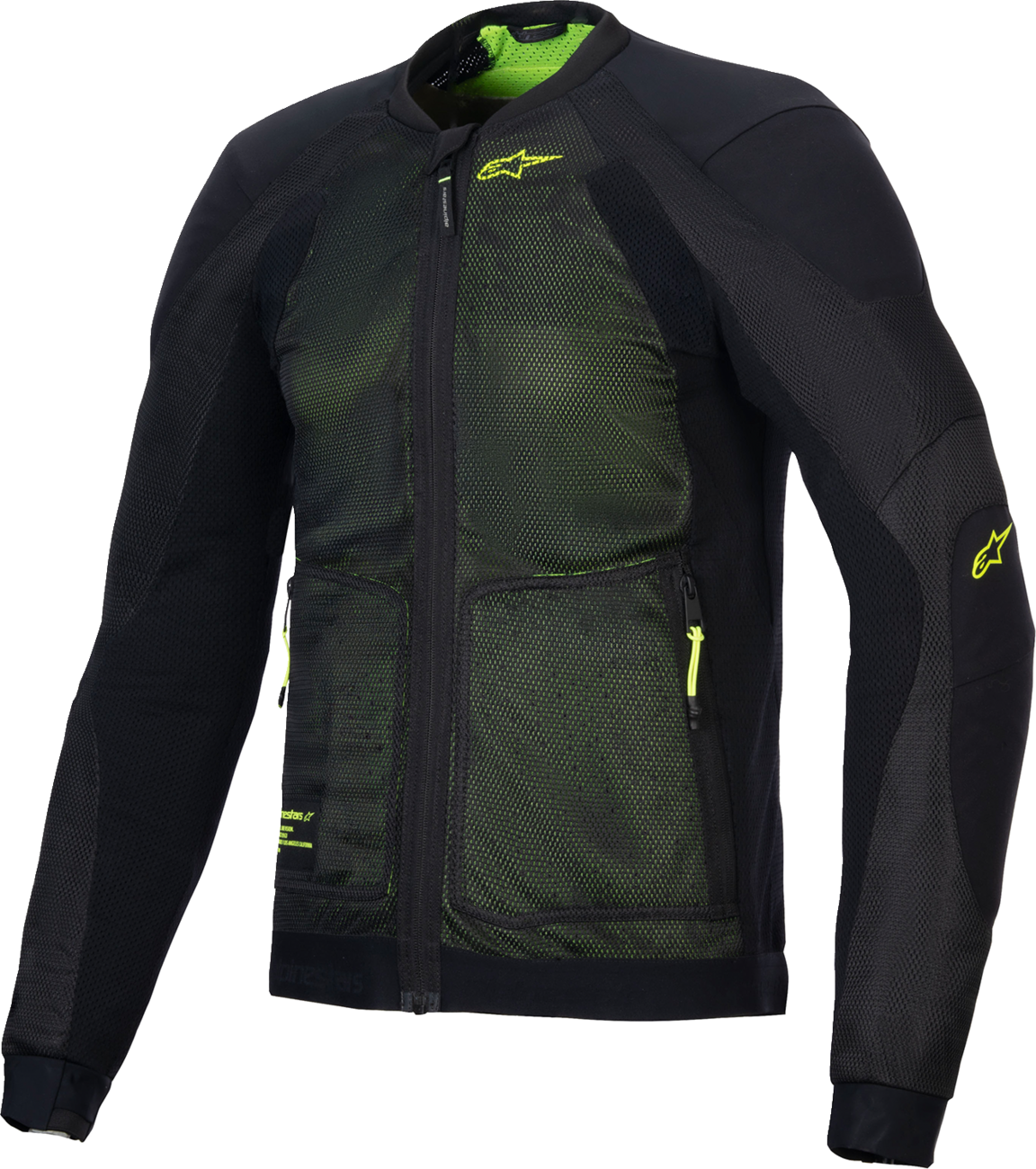 ALPINESTARS Troop-Air Jacket - Black/Fluo Yellow - Medium 3301225-168-M