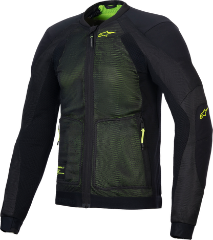 ALPINESTARS Troop-Air Jacket - Black/Fluo Yellow - Medium 3301225-168-M