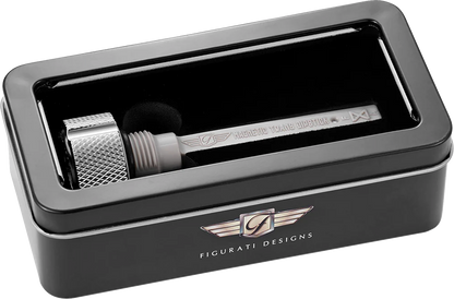 FIGURATI DESIGNS Transmission Oil Dipstick - Magnetic - Knurled - Silver - M8 FD01-MAGTD-KN-SS