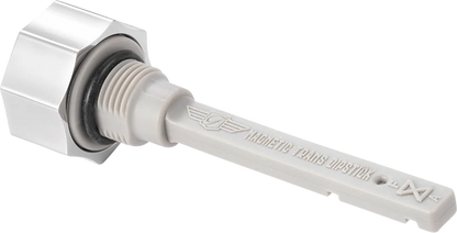 FIGURATI DESIGNS Transmission Oil Dipstick - Magnetic - Curved - Silver - M8 FD01-MAGTD-SM-SS