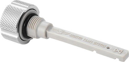 FIGURATI DESIGNS Transmission Oil Dipstick - Magnetic - Knurled - Silver - M8 FD01-MAGTD-KN-SS