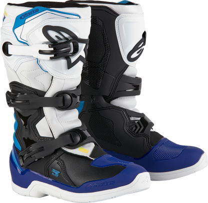 ALPINESTARS Youth Tech3S Boots - White/Black/Blue - US 6 / EU 39 2014024-2179-6